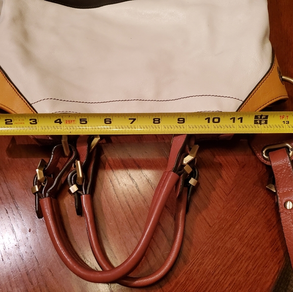 orYany Tri-Color Leather Satchel Handbag - Picture 11 of 14